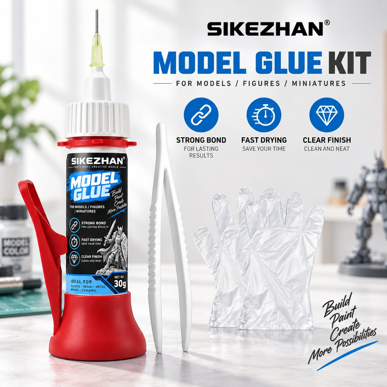 Woodworking Glue - Kit d'adhésif de précision SIKEZHAN Model