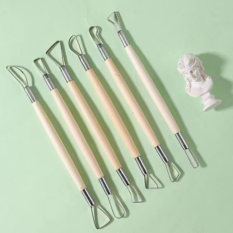 Wood Chisel Set - 6 pièces manche en bois cire